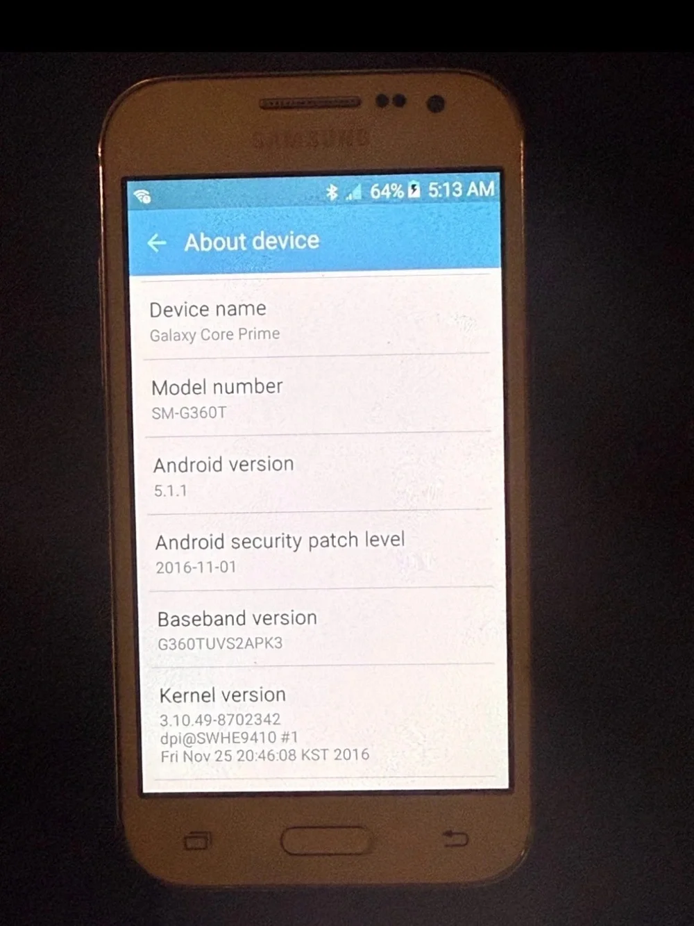 Samsung Galaxy Core Prime SM-G360T Smartphone